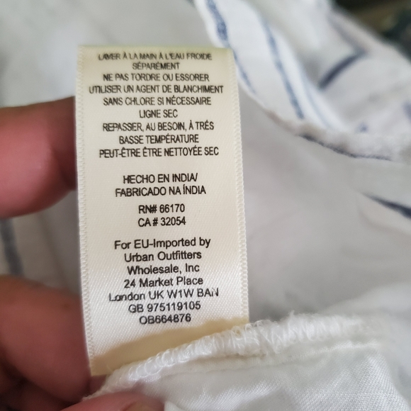 COPY - Anthropologie Maeve Miller Yarn-Dyed Asymmetrical Striped Dress M White - Picture 10 of 10